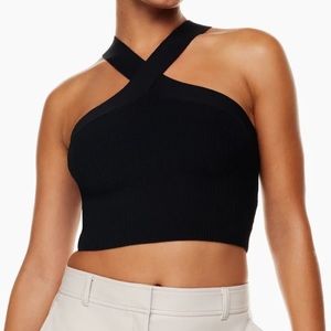 Aritzia Sculpt Knit Criss Cross Cropped Tank